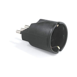 Elettrocanali - adattatore schuko nero