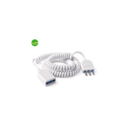 Prolunga Elettrocanali spiralata bianca spina 16 a presa 16 a 3 m