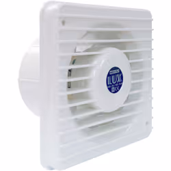 Modello assiale per muro, in materiale termoplastico, potenza 15 Watt., 240 Volt. Ingombro 140x140x85 mm. Modello assiale per ...