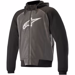 Alpinestars Chrome Sport Felpa con cappuccio moto, grigio, dimensione S per uomo