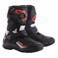 Alpinestars Honda Belize Drystar Stivali da moto, nero-bianco-rosso, dimensione 48 per uomo
