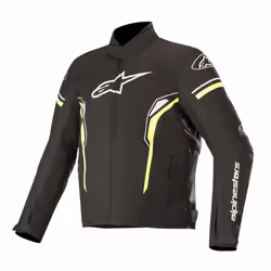 Alpinestars T-SP-1 impermeabile Giacca tessile moto, nero-bianco-giallo, dimensione M per uomo