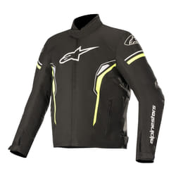 Alpinestars T-SP-1 impermeabile Giacca tessile moto, nero-bianco-giallo, dimensione M per uomo