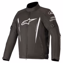 Alpinestars Gunner v2 impermeabile Giacca tessile moto, nero-bianco, dimensione L per uomo