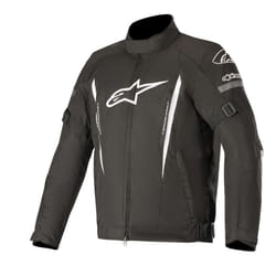 Alpinestars Gunner v2 impermeabile Giacca tessile moto, nero-bianco, dimensione 3XL per uomo