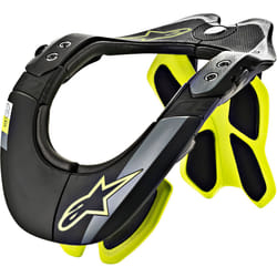 Alpinestars BNS Tech-2 Protettore del collo, nero-giallo, dimensione L XL per uomo