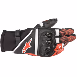 Alpinestars GP X V2 Guanti Moto, nero-bianco-rosso, dimensione XL