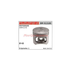 Pistone per motosega swm cs 45 ø 43mm cina 013189