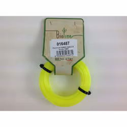 FILO BIOLINE Per decespugliatore DESCRIZIONE: Colore: giallo fluo Diametro: tondo 2,4 mm Lunghezza: 15 mt Codice: 016487 EM