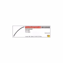 TUBO CARBURANTE MOTOSEGA ZM 2600 TCS 2600 LUNG. 160mm Ø esterno 5 mm Ø interno 2.5mm ASIA - CINA - GOODLUCK - LEA - SANDRIGAR ...