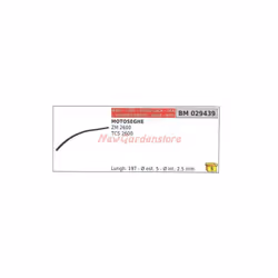 SCARICO TUBETTO TUBO OLIO COMPATIBILE CON MOTOSEGA MODELLI: ZM 2600 TCS 2600 LUNGHEZZA 197 mm Ø esterno 5 mm Ø interno 2.5 mm ...