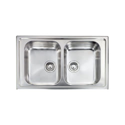 Lavello cometa 86x50 2 vasche acciaio inox