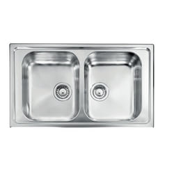 CM cometa 86 x 50 2V Lavello ad incasso Rettangolare Acciaio inox