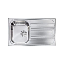 Lavello atlantic 86X50 1 vasca sinistra+ gocciolatoio acciaio inox