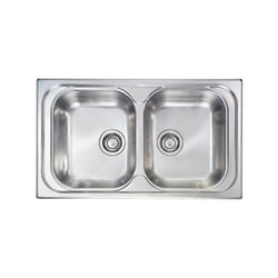 Lavello atlantic 86X50 2 vasche acciaio inox