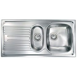 CM Atlantic 100 x 50 2V Lavello montato su piano Rettangolare Acciaio inox