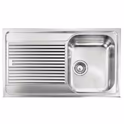 CM Zenith plus 86 x 50 1V, Lavello ad incasso, Rettangolare, Acciaio inox, Acciaio inox, 1 ciotole, Quadrato
