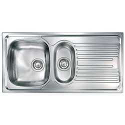 CM Atlantic 100 x 50 2V Lavello montato su piano Rettangolare Acciaio inox