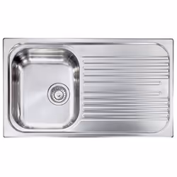 CM Atlantic 86 x 50 1V Lavello montato su piano Rettangolare Acciaio inox