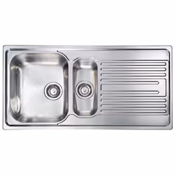 CM Atlantic 100 x 50 2V welded bowl, Lavello montato su piano, Rettangolare, Acciaio inox, Acciaio inox, 2 ciotole, Rettangol ...