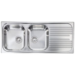 CM Atlantic 116 x 50 2V Lavello montato su piano Rettangolare Acciaio inox