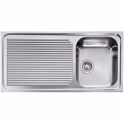 CM Aurora 101 x 50 1V, Lavello ad incasso, Rettangolare, Acciaio inox, Acciaio inox, 1 ciotole, Rettangolare
