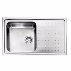 CM Punto plus 86 x 50 1V, Lavello ad incasso, Rettangolare, Acciaio inox, Acciaio inox, 1 ciotole, Quadrato
