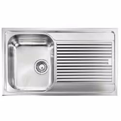 CM Zenith plus 86 x 50 1V, Lavello ad incasso, Rettangolare, Acciaio inox, Acciaio inox, 1 ciotole, Quadrato