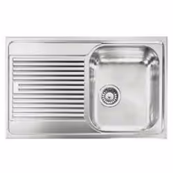 CM Zenith plus 79 x 50 1V, Lavello ad incasso, Rettangolare, Acciaio inox, Acciaio inox, 1 ciotole, Quadrato