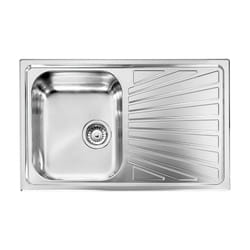 CM - Lavello cometa 79X50 1 vasca destra+ gocciolatoio acciaio inox
