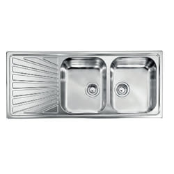 CM cometa 116 x 50 2V Lavello ad incasso Rettangolare Acciaio inox
