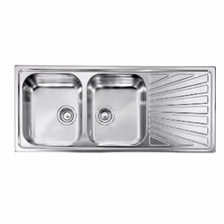 CM cometa 116 x 50 2V Lavello ad incasso Rettangolare Acciaio inox