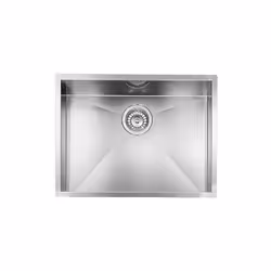 Lavello serie "FILOQUADRA", cm 57x45x19 una vasca, foro 3", incasso filotop, foro incasso cm 55,0 x 43,0 , acciaio inox AISI  ...
