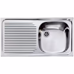 CM Aurora 79 x 42 1V, Lavello ad incasso, Rettangolare, Acciaio inox, Acciaio inox, 1 ciotole, Quadrato