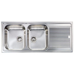 CM Zenith plus 116 x 50 2V Lavello montato su piano Rettangolare Acciaio inox