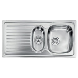 CM Siros 100x50 2V Lavello ad incasso Rettangolare Acciaio inox
