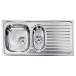 CM Siros 100x50 2V Lavello ad incasso Rettangolare Acciaio inox