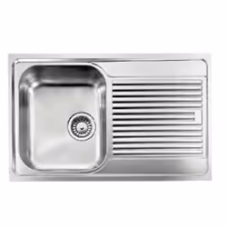 CM Filoslim 79 x 50 1V, Lavello ad incasso, Rettangolare, Acciaio inox, Acciaio inox, 1 ciotole, Quadrato