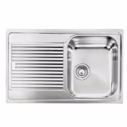CM Zenith 210 79 x 50 1V, Lavello ad incasso, Rettangolare, Acciaio inox, Acciaio inox, 1 ciotole, Quadrato