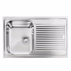 CM Zenith 210 79 x 50 1V, Lavello ad incasso, Rettangolare, Acciaio inox, Acciaio inox, 1 ciotole, Quadrato