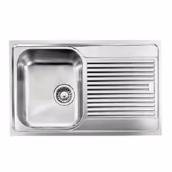 CM Zenith 210 86 x 50 1V, Lavello ad incasso, Rettangolare, Acciaio inox, Acciaio inox, 1 ciotole, Quadrato
