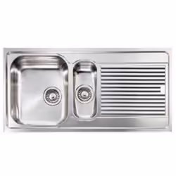 CM Zenith 210 100 x 50 1V, Lavello ad incasso, Rettangolare, Acciaio inox, Acciaio inox, 2 ciotole, Quadrato