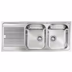 CM Zenith 210 116 x 50 2V, Lavello ad incasso, Rettangolare, Acciaio inox, Acciaio inox, 2 ciotole, Quadrato