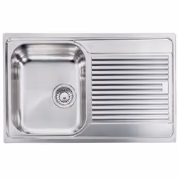 CM Zenith 79 x 50 1V, Lavello ad incasso, Rettangolare, Acciaio inox, Acciaio inox, 1 ciotole, Quadrato