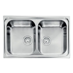 CM Zenith 79x50 2V Lavello ad incasso Rettangolare Acciaio inox