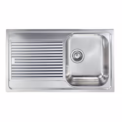 CM Zenith 86x50 1V, Lavello ad incasso, Rettangolare, Acciaio inox, Acciaio inox, 1 ciotole, Rettangolare