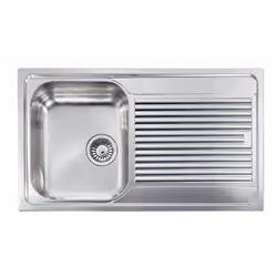 CM Zenith 86x50 1V, Lavello ad incasso, Rettangolare, Acciaio inox, Acciaio inox, 1 ciotole, Rettangolare