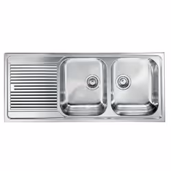 CM Zenith 116x50 2V, Lavello ad incasso, Rettangolare, Acciaio inox, Acciaio inox, 2 ciotole, Rettangolare