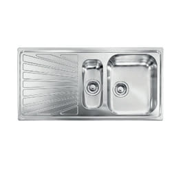 CM cometa 100 x 50 2V Lavello ad incasso Rettangolare Acciaio inox