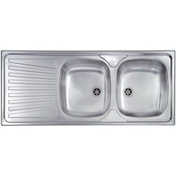 CM Mondial 116 x 50 2V Lavello ad incasso Rettangolare Acciaio inox